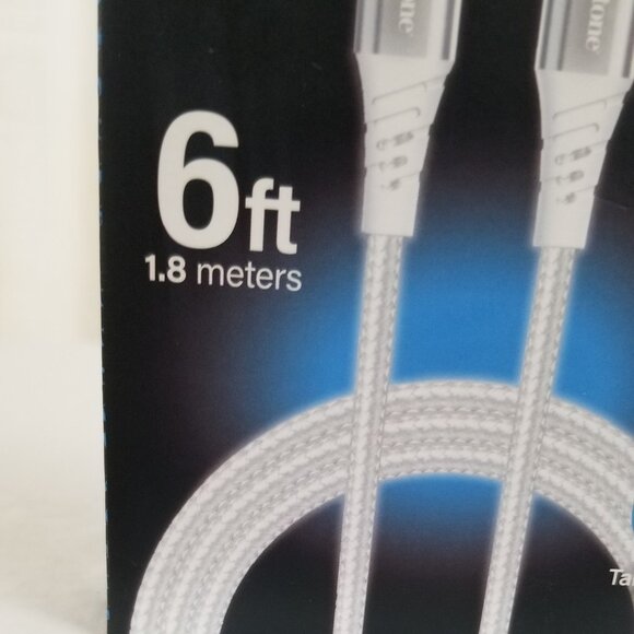 Brookstone 60 Watt Cable Type C to Type C 6 Ft White 1.8 Meters Brand New - Picture 16 of 16